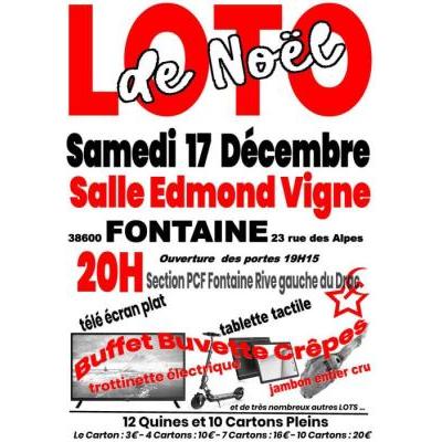Photo du LOTO de Noël, samedi 17 décembre 2022 FONTAINE (38) à Fontaine