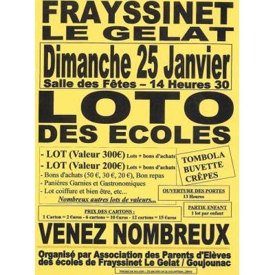 Photo du LOTO de l'APE à Frayssinet-le-Gélat