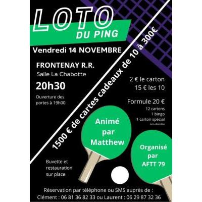 Photo du Loto de l'AFTT79 à Frontenay-Rohan-Rohan