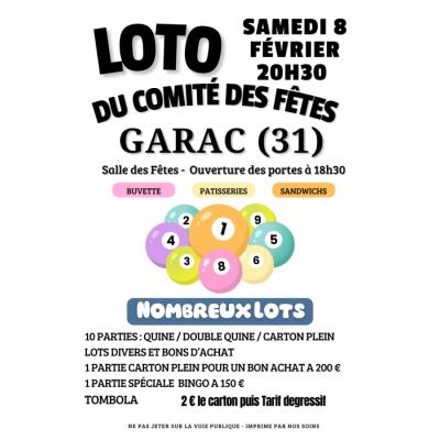 Photo du Super loto du comité des fêtes  à Garac