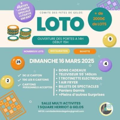 Photo du Loto du Comité des Fêtes de Gelos à Gelos