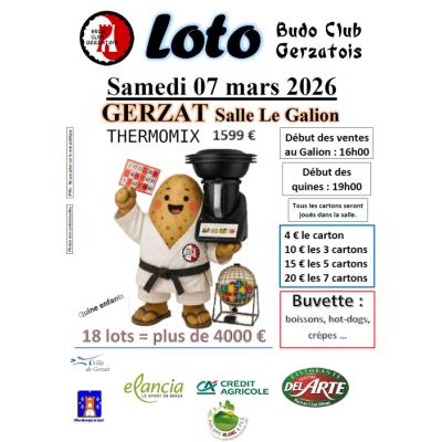 Photo du Grand Loto du Budoclub Gerzatois à Gerzat
