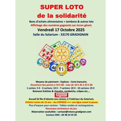 Photo du SUPER LOTO de la SOLIDARITE du ROTARY à Gradignan