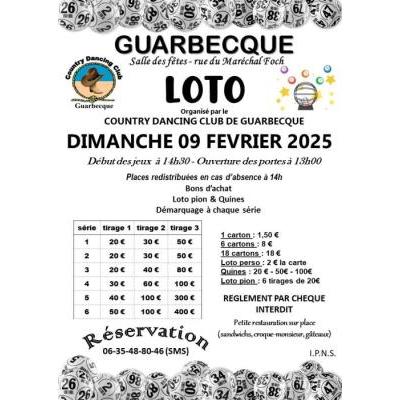 Photo du Loto du Country Dancing Club de Guarbecque  à Guarbecque