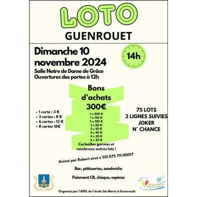 Photo du Loto de l'APEL Ste Marie à Guenrouet