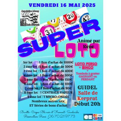 Photo du SUPER LOTO DU 16 MAI 2025 à Guidel