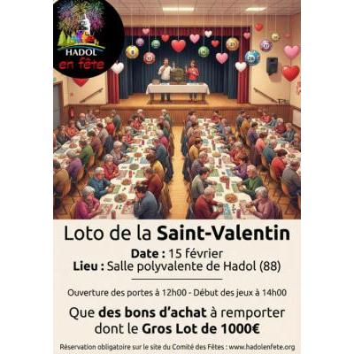 Photo du ❤️ LE GRAND LOTO DE LA SAINT-VALENTIN ARRIVE &Agrave; HADOL ! ❤️ à Hadol