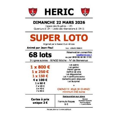 Photo du SUPER LOTO du Basket Club H&eacute;ricois à Héric