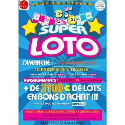Photo du Super Loto +de 3100 euros de bons d achat et bourriches à Indre