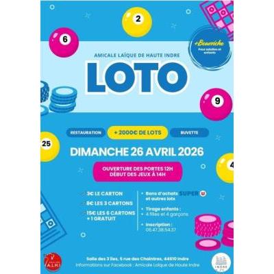 Photo du Super Loto +de 2000 euros de bons d achat et bourriches à Indre
