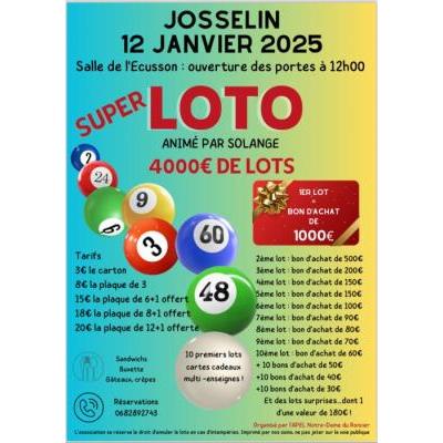 Photo du Super Loto à Josselin