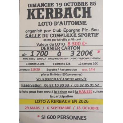 Photo du loto d'AUTOMNE à Kerbach