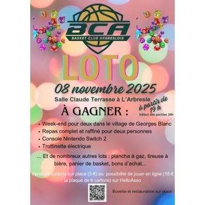 Photo du LOTO DU BASKET CLUB ARBRESLOIS - BCA à L'Arbresle