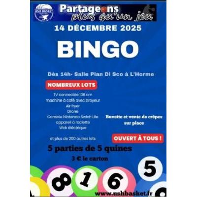Photo du BINGO DE NOEL USH BASKET à L'Horme