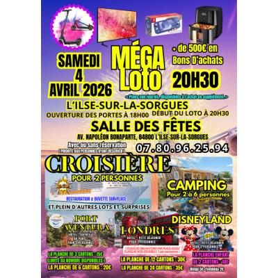 Photo du M&eacute;ga Loto Soir&eacute;e à L'Isle-sur-la-Sorgue