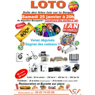 Photo du Grand Loto du Supermarché Solidaire spécial Années 80 à L'Isle-sur-la-Sorgue