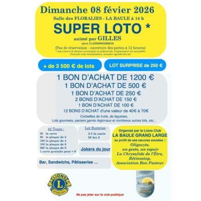 Photo du Super loto du Lions Club "La Baule Grand Large" anim&eacute; par Gilles à La Baule-Escoublac