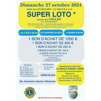 Photo du SUPER LOTO du LIONS Club "La Baule Grand Large" à La Baule-Escoublac