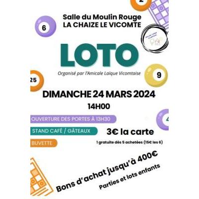 Photo du Loto organisé par l'Amicale Laïque Vicomtaise à La Chaize-le-Vicomte
