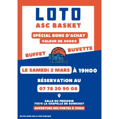 Photo du loto du basket à La Chapelle-de-Guinchay