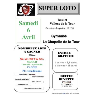 Photo du loto du basket des vallons de la tour (BVT) à La Chapelle-de-la-Tour
