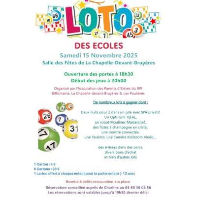 Photo du Loto des écoles à La Chapelle-devant-Bruyères