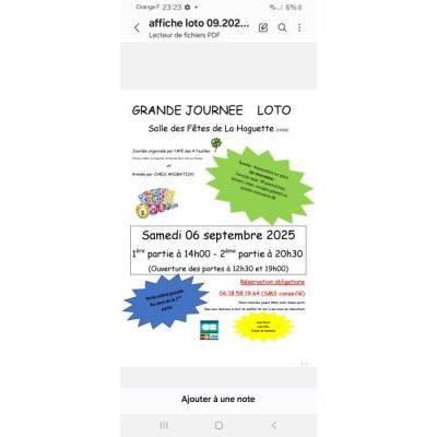 Photo du Journée loto à La Hoguette
