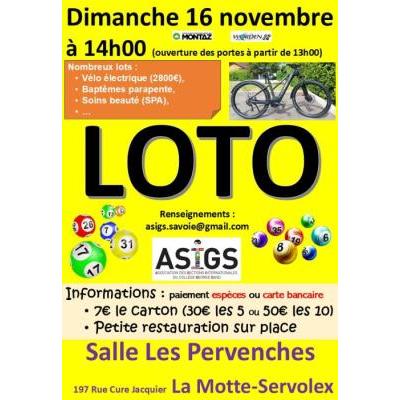 Photo du Super LOTO de l'ASIGS à La Motte-Servolex