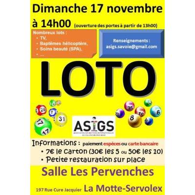 Photo du Super LOTO de l'ASIGS à La Motte-Servolex