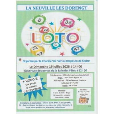 Photo du loto chorale vis l'air au diapason à La Neuville-lès-Dorengt