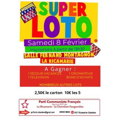 Photo du Super loto de la section à La Ricamarie