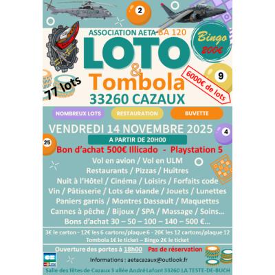 Photo du Loto Bingo de l’AETA BA120 à La Teste-de-Buch