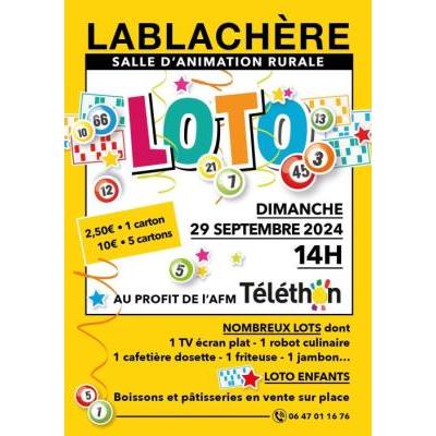 Photo du ANIMATION LOTO EN FAVEUR DU TELETHON à Lablachère