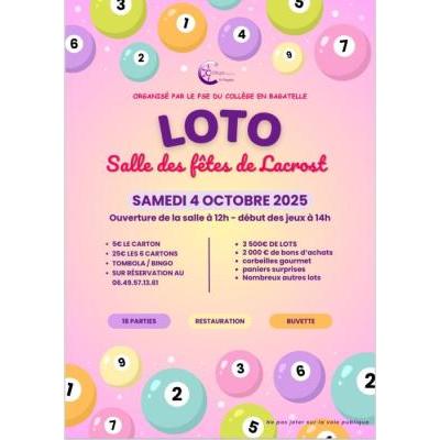 Photo du Loto du collège en Bagatelle  à Lacrost