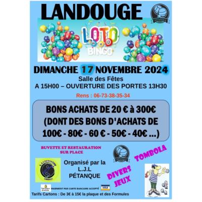 Photo du LOTO DU CLUB " LJL PETANQUE LIMOGES " à Landouge