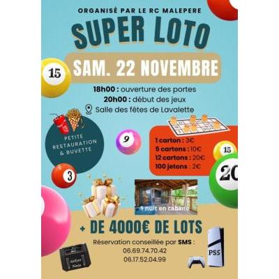 Photo du super loto du club rcm à Lavalette