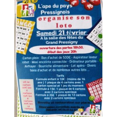 Photo du SUPER LOTO DE L'APE DU PAYS PRESSIGNOIS ANIME PAR MELANIE 06.59.27.14.07 à Le Grand-Pressigny