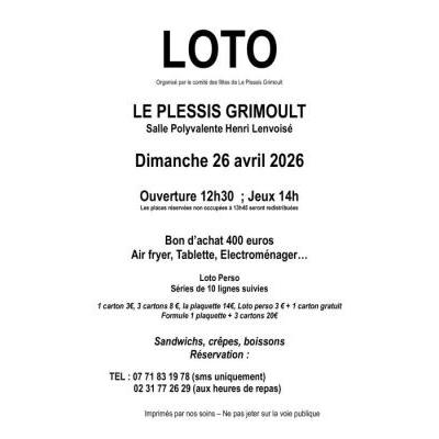 Photo du loto du comit&eacute; des fetes à Le Plessis-Grimoult