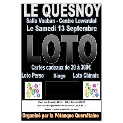 Photo du loto de la Pétanque Quercitaine à Le Quesnoy