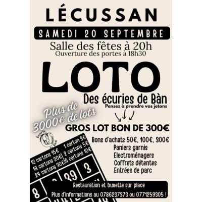 Photo du Loto associatif des Ecuries de Bàn à Lécussan