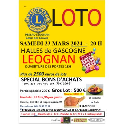 Photo du Grand LOTO du Lionsclub Pessac Leognan à Léognan