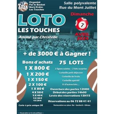 Photo du Super Loto du NACLT Basket Animé par Christelle 3000 € à gagner à Touches