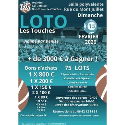 Photo du SUPER LOTO DU NACLT BASKET anim&eacute; par DENISE à Touches