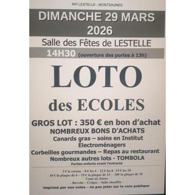 Photo du LOTO du RPI Lestelle-Montsaun&egrave;s à Lestelle-de-Saint-Martory