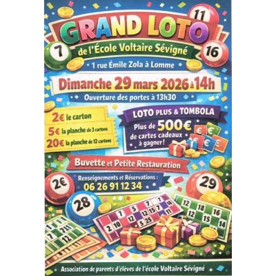 Photo du Grand LOTO de l'&eacute;cole Voltaire-S&eacute;vign&eacute; à Lille