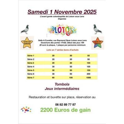 Photo du Super loto du 1 er novembre 2025  à Loison-sous-Lens