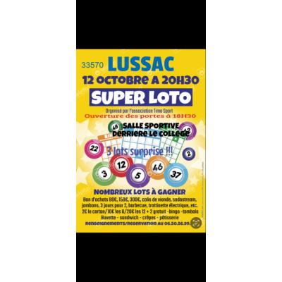 Photo du Super loto organisé par l’association Tima sport  à Lussac