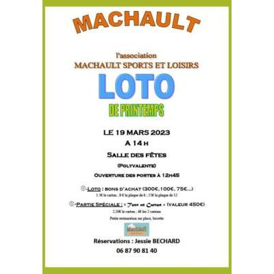 Photo du loto de printemps à Machault