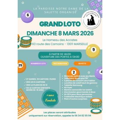 Photo du Super Loto de la Paroisse Notre Dame de la Salette à Marseille 11eme Arrondiss