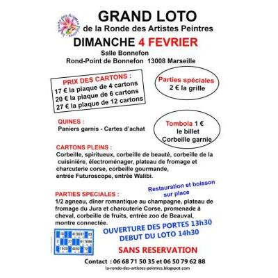 Photo du grand loto de la ronde des artistes peintres à Marseille 8eme Arrondisse
